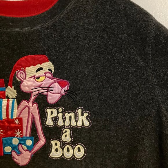 Retro Pink Panther Women's Christmas Sweatshirt Size M - Picture 11 of 12